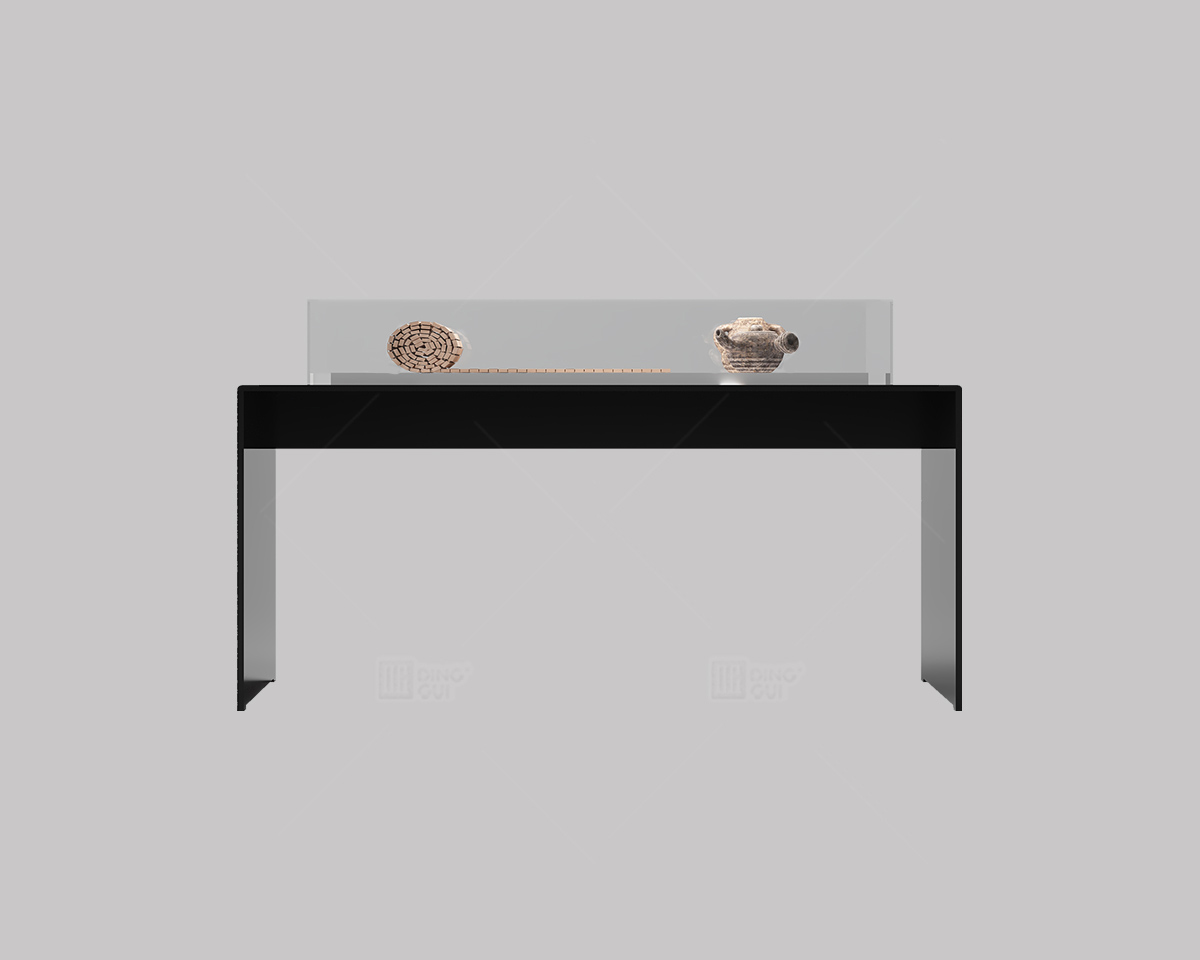Customized high quality frameless glass museum style display cases manufacturer
