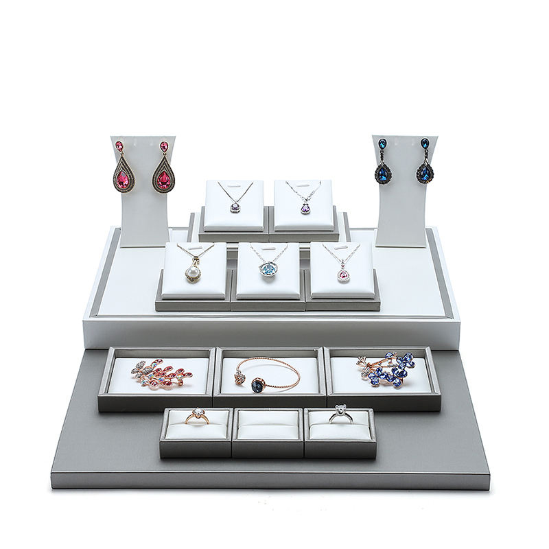 Rings, earrings,  necklaces, pendants, jewelry window display racks