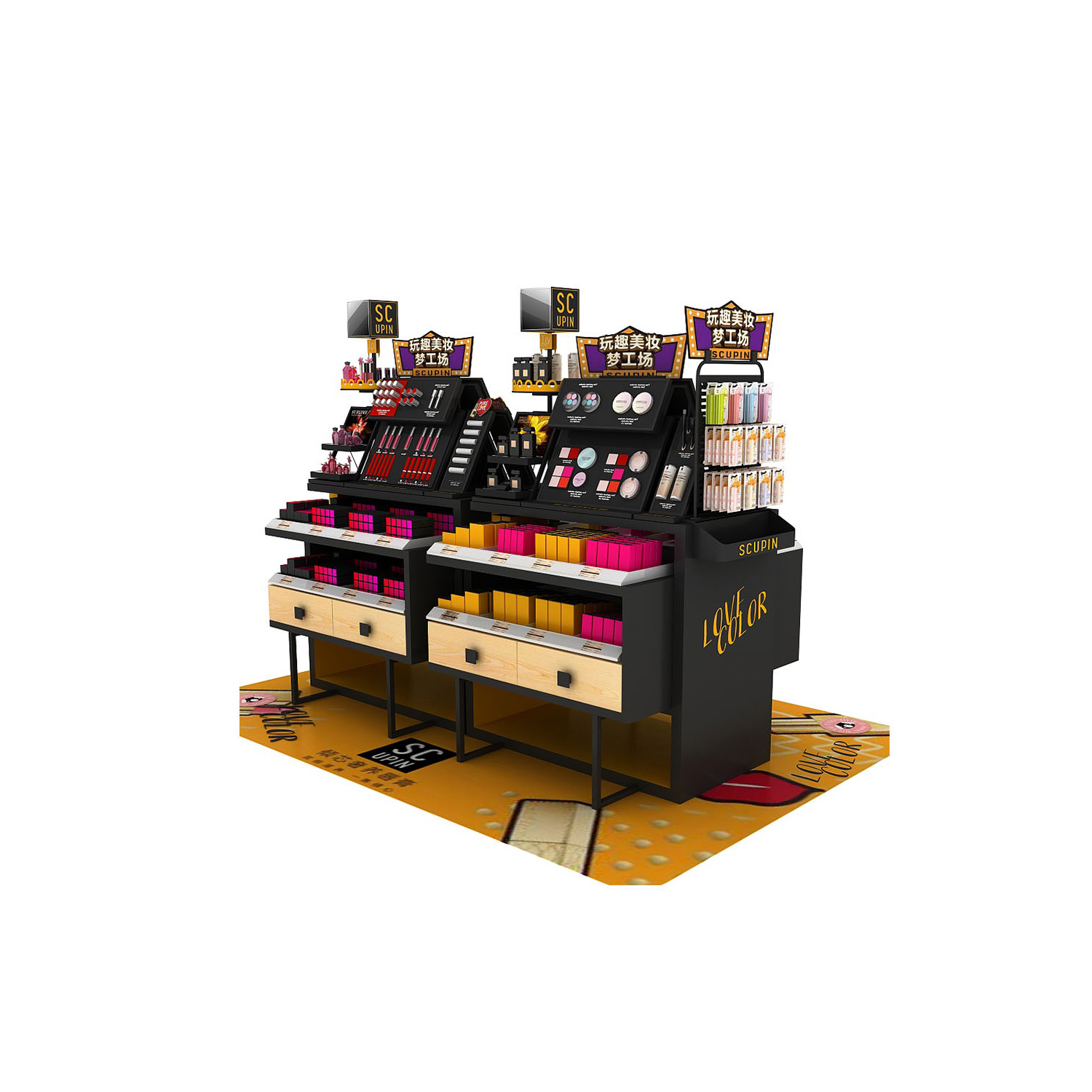 Make-up display showcase