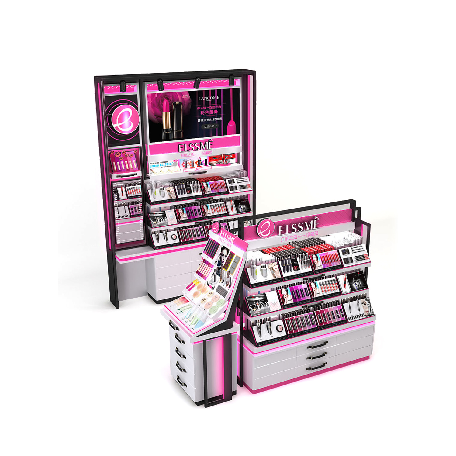 Make-up display showcase