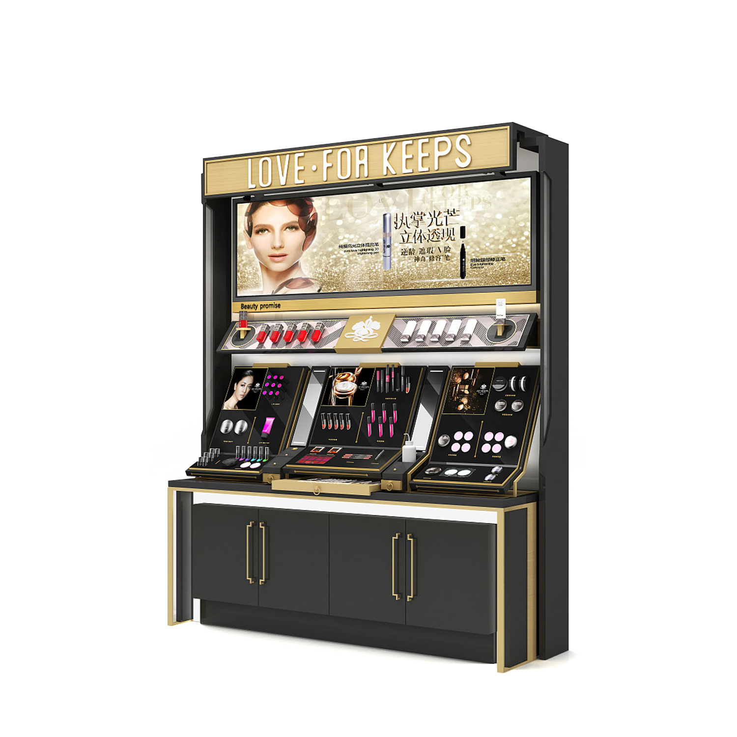 Make-up display showcase