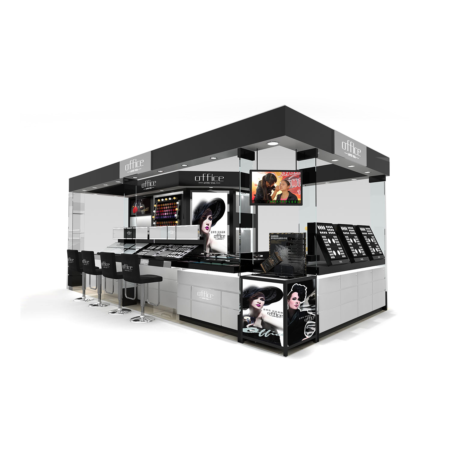 Make-up display showcase